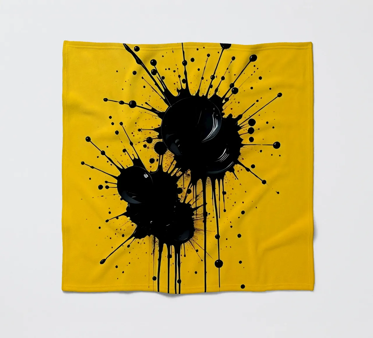 Sprazzi di colore_1 coperta in pile da schwarz-gelb by LK