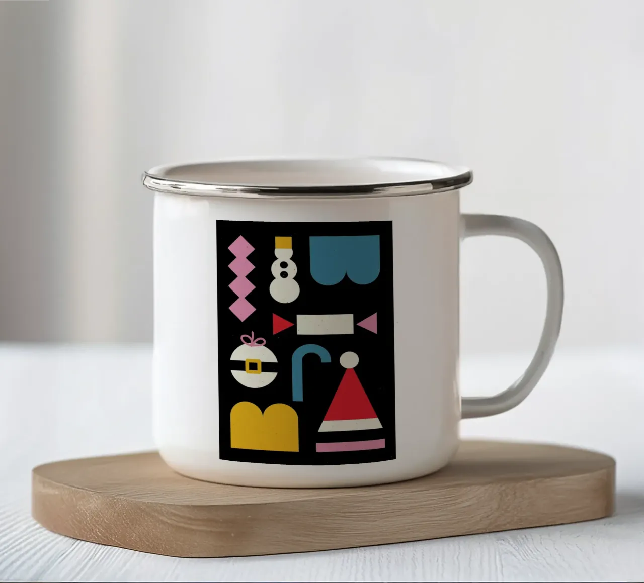 Christmas Cracker taza de esmalte de daylight design studio