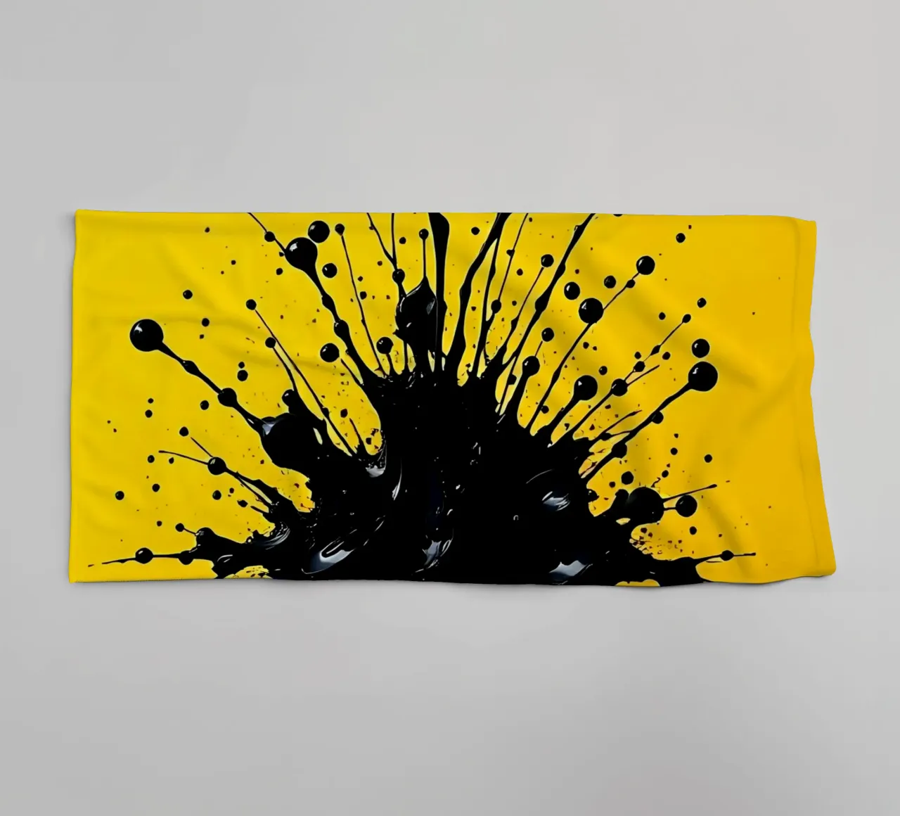 Sprazzi di colore_2 asciugamano da bagno da schwarz-gelb by LK
