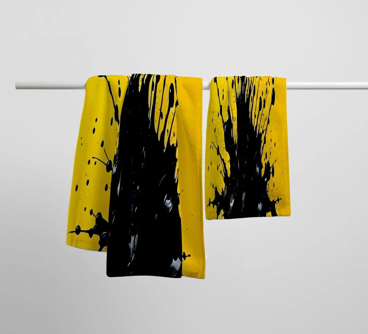 Sprazzi di colore_2 asciugamano da bagno da schwarz-gelb by LK