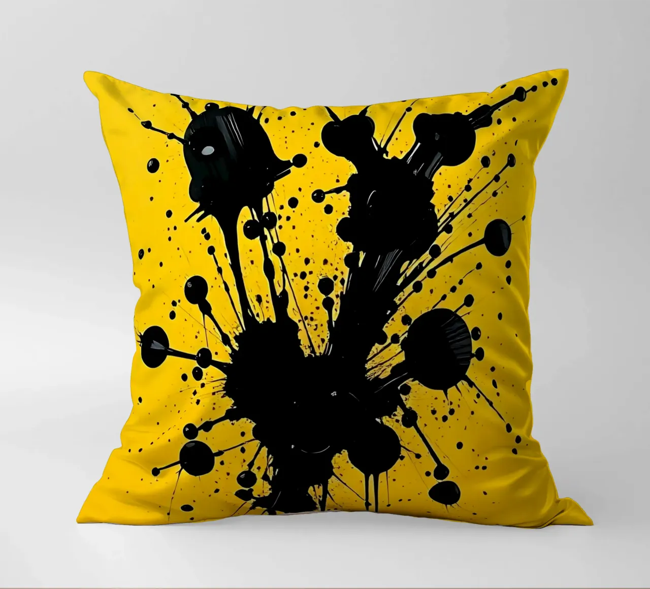 Sprazzi di colore_3 cuscino da schwarz-gelb by LK