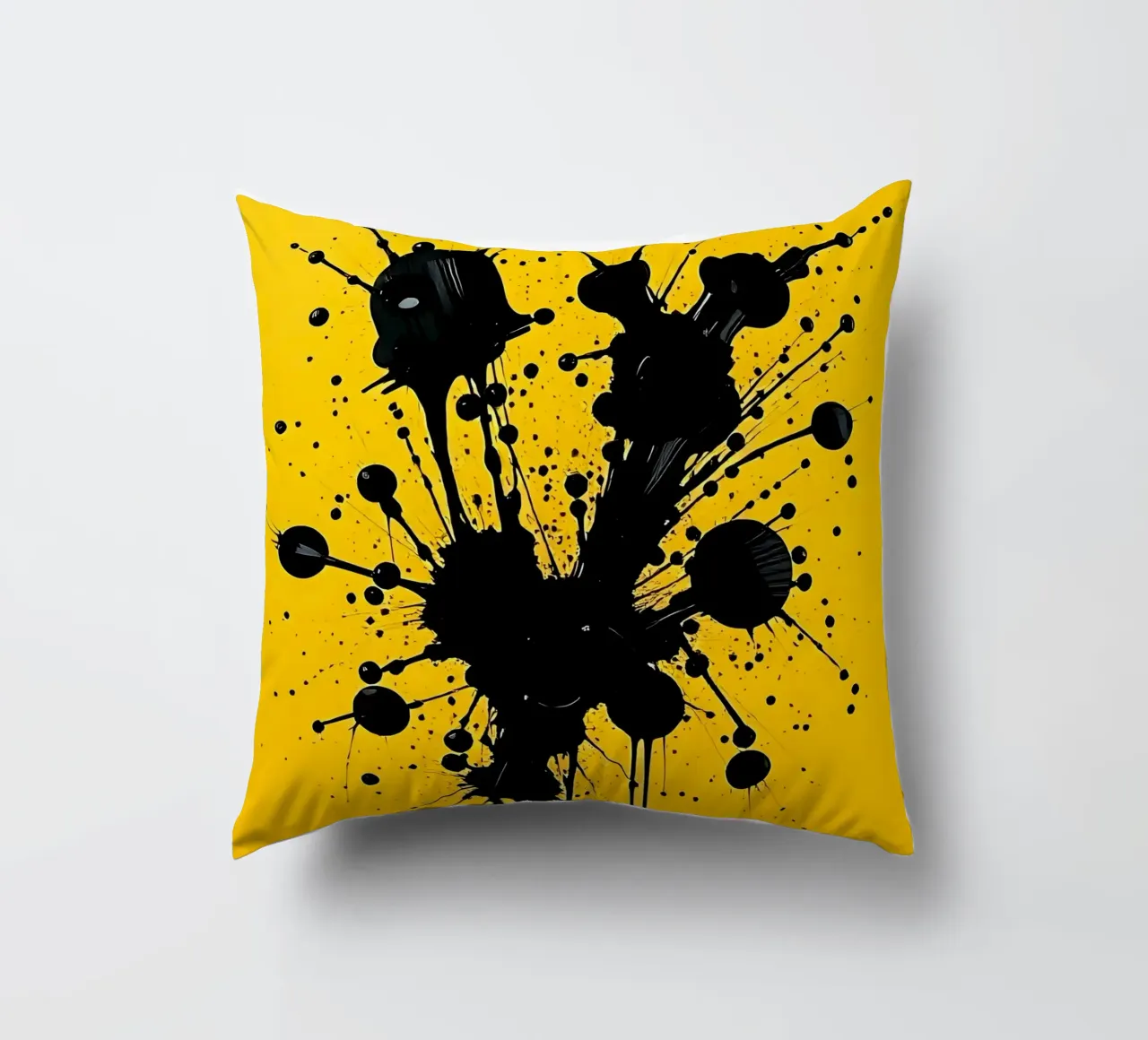 Sprazzi di colore_3 cuscino da schwarz-gelb by LK