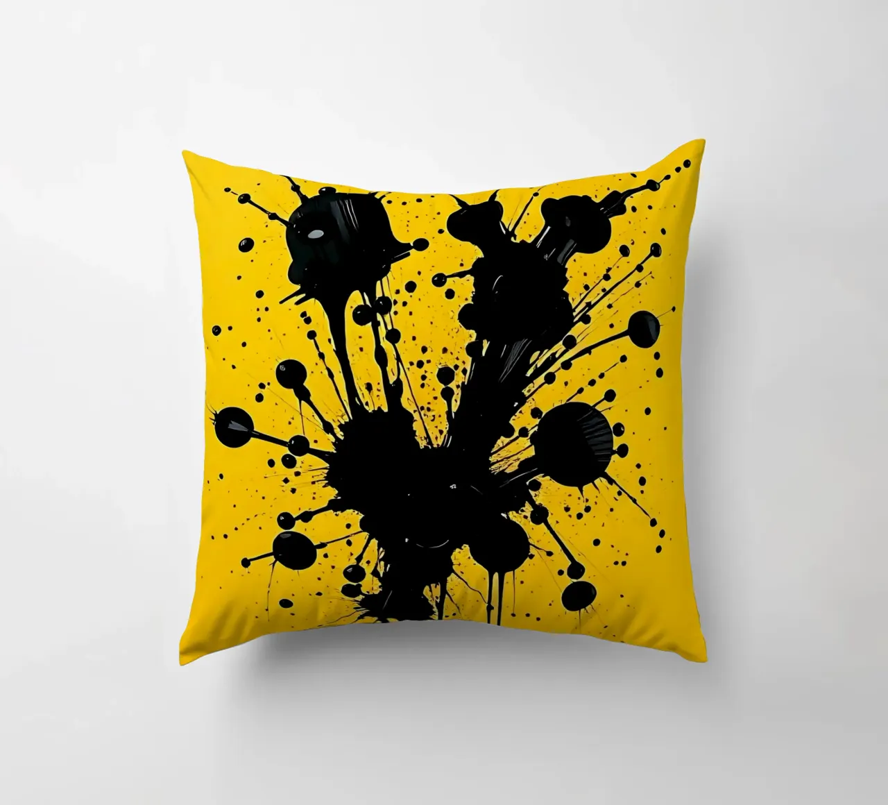 Sprazzi di colore_3 cuscino da schwarz-gelb by LK
