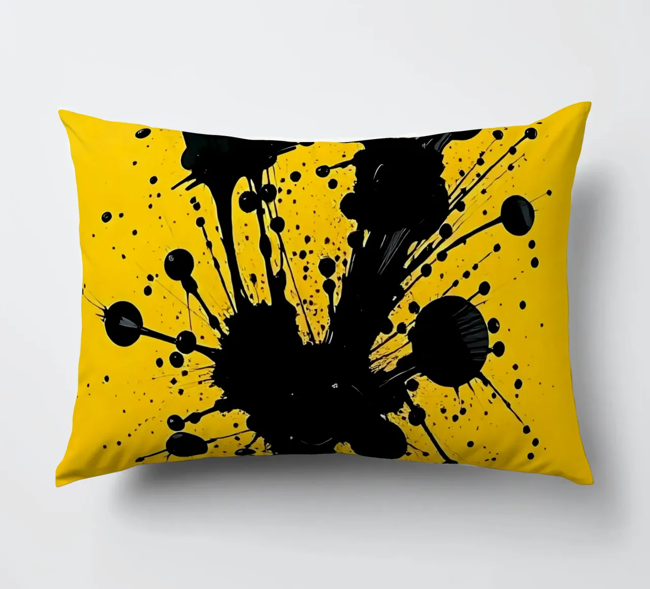 Sprazzi di colore_3 cuscino da schwarz-gelb by LK