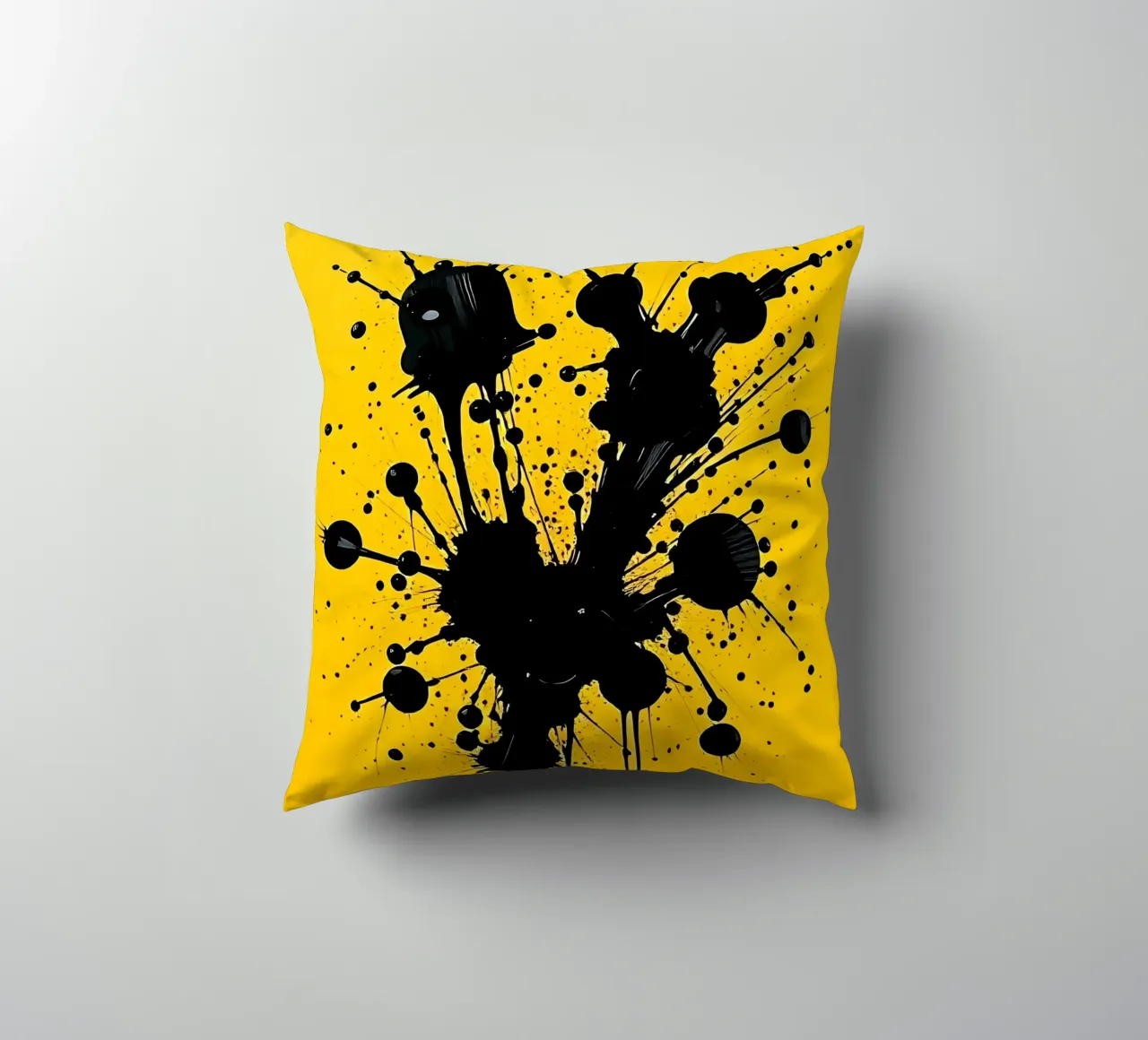 Sprazzi di colore_3 cuscino da schwarz-gelb by LK