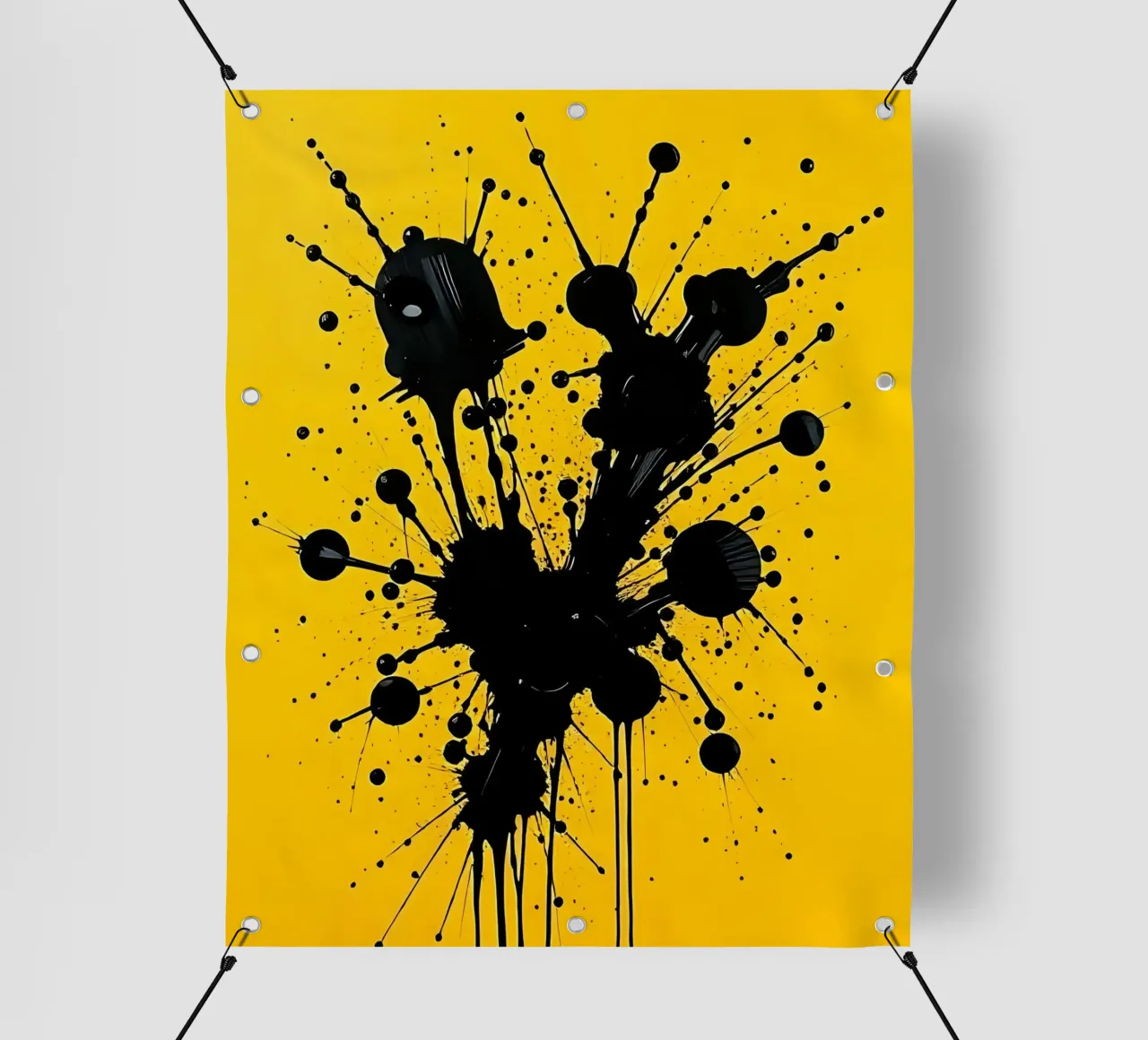 Sprazzi di colore_3 telo in pvc da schwarz-gelb by LK