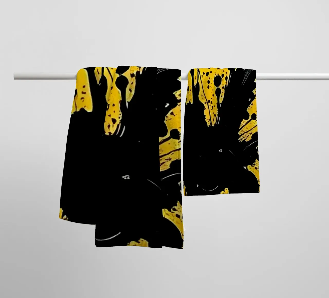 Sprazzi di colore_3 asciugamano da bagno da schwarz-gelb by LK