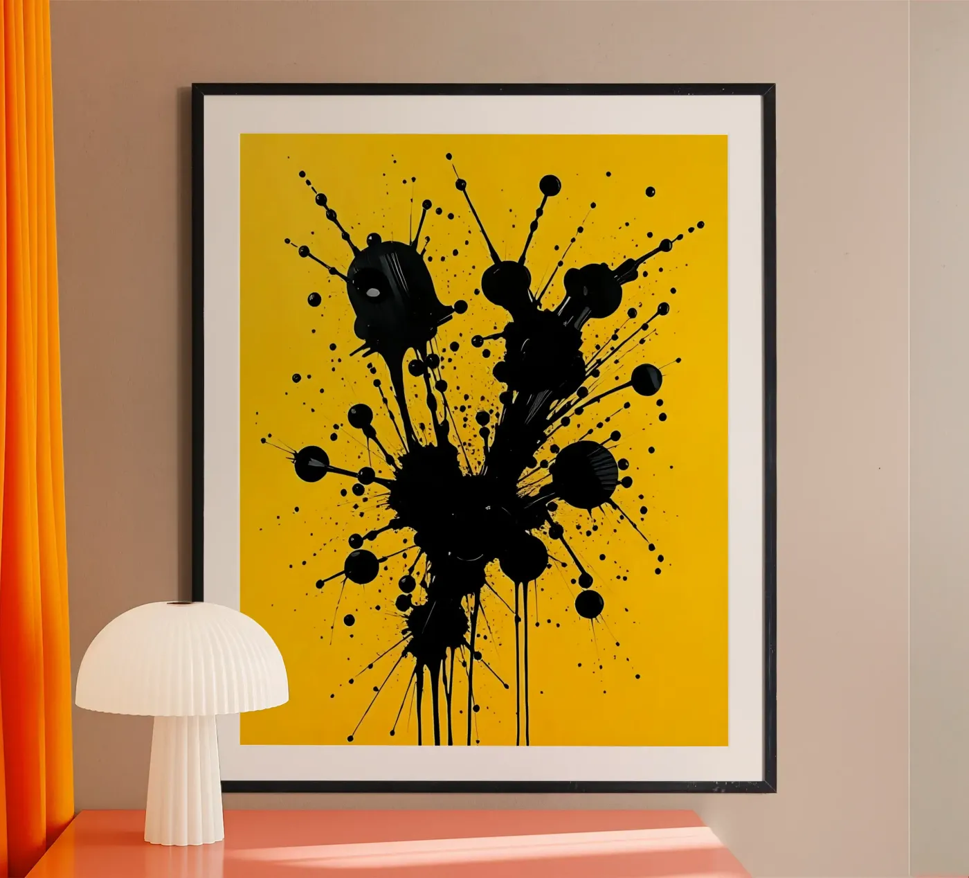 Farbklecks_3 Poster von schwarz-gelb by LK