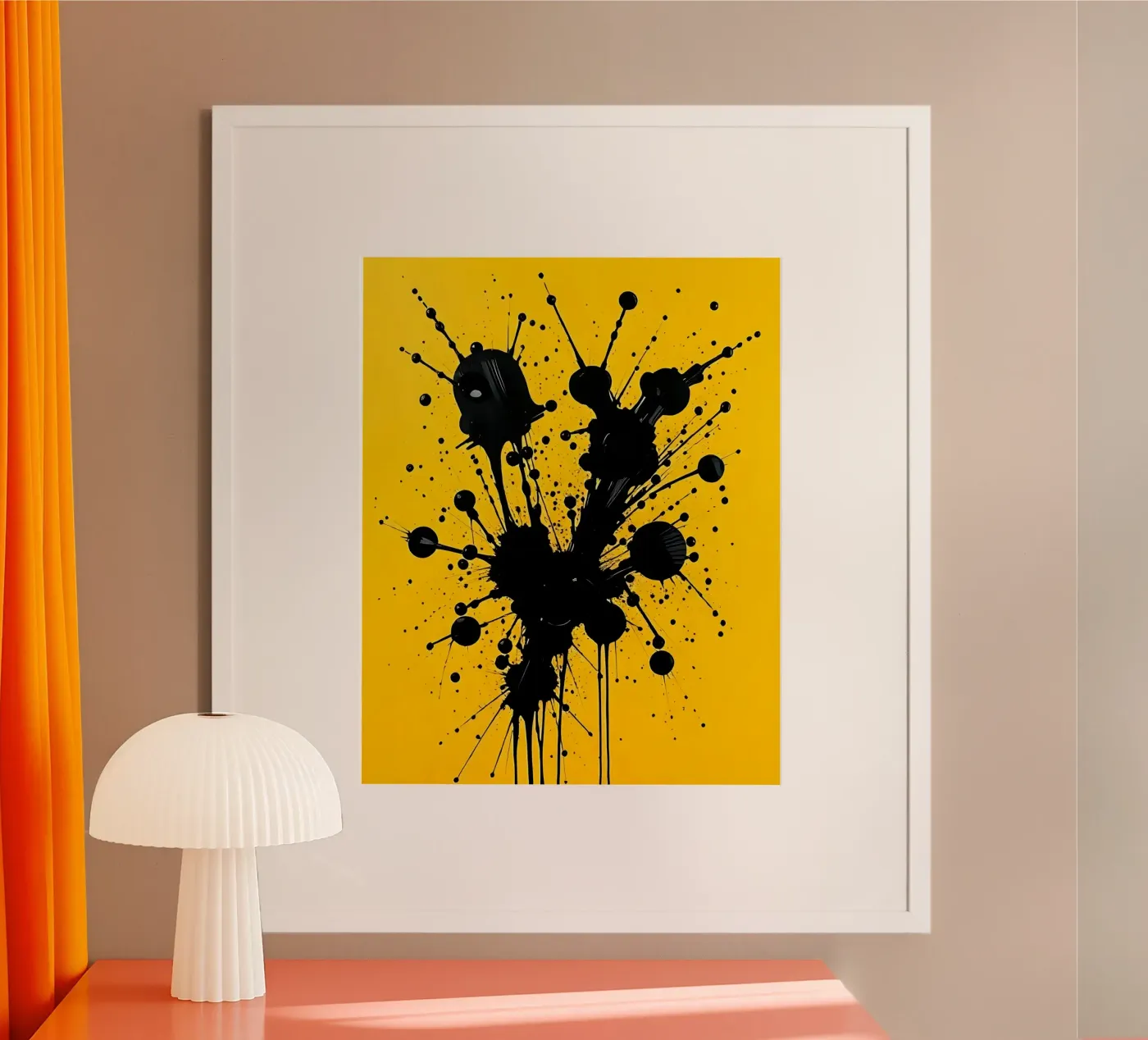 Farbklecks_3 Poster von schwarz-gelb by LK