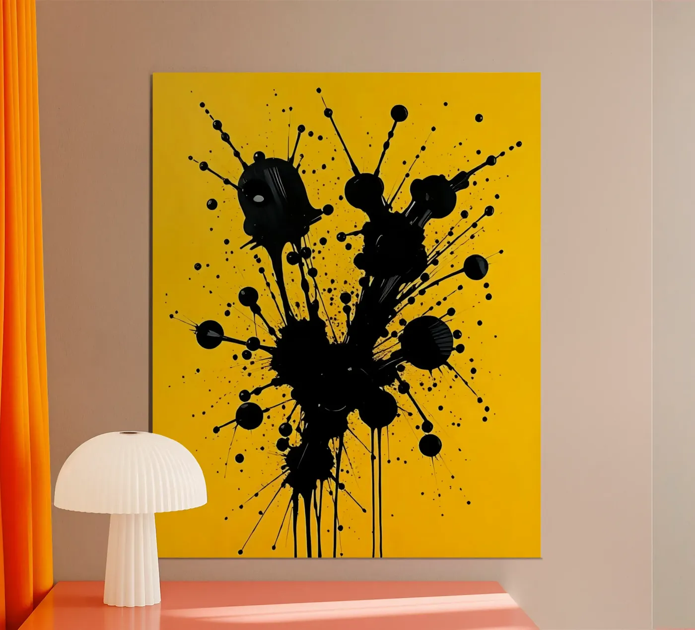 Farbklecks_3 Poster von schwarz-gelb by LK