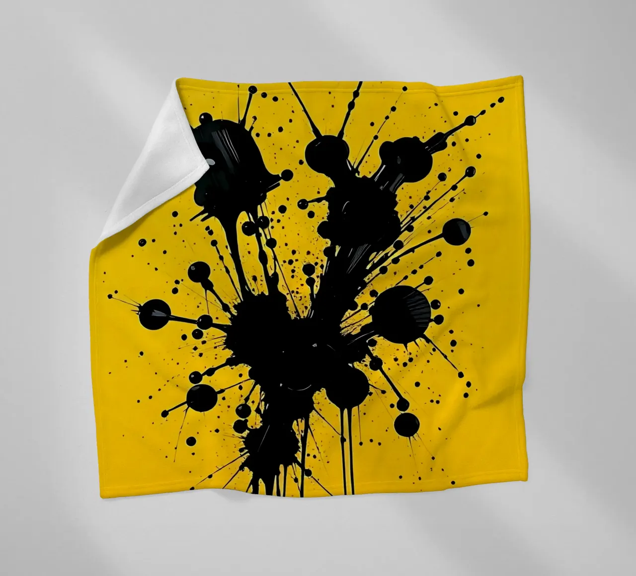 Sprazzi di colore_3 coperta in pile da schwarz-gelb by LK