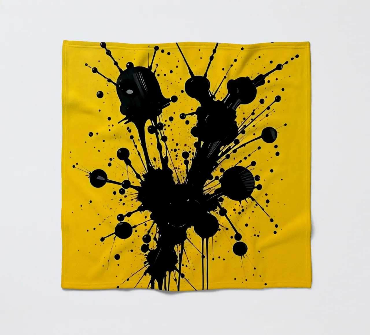 Sprazzi di colore_3 coperta in pile da schwarz-gelb by LK
