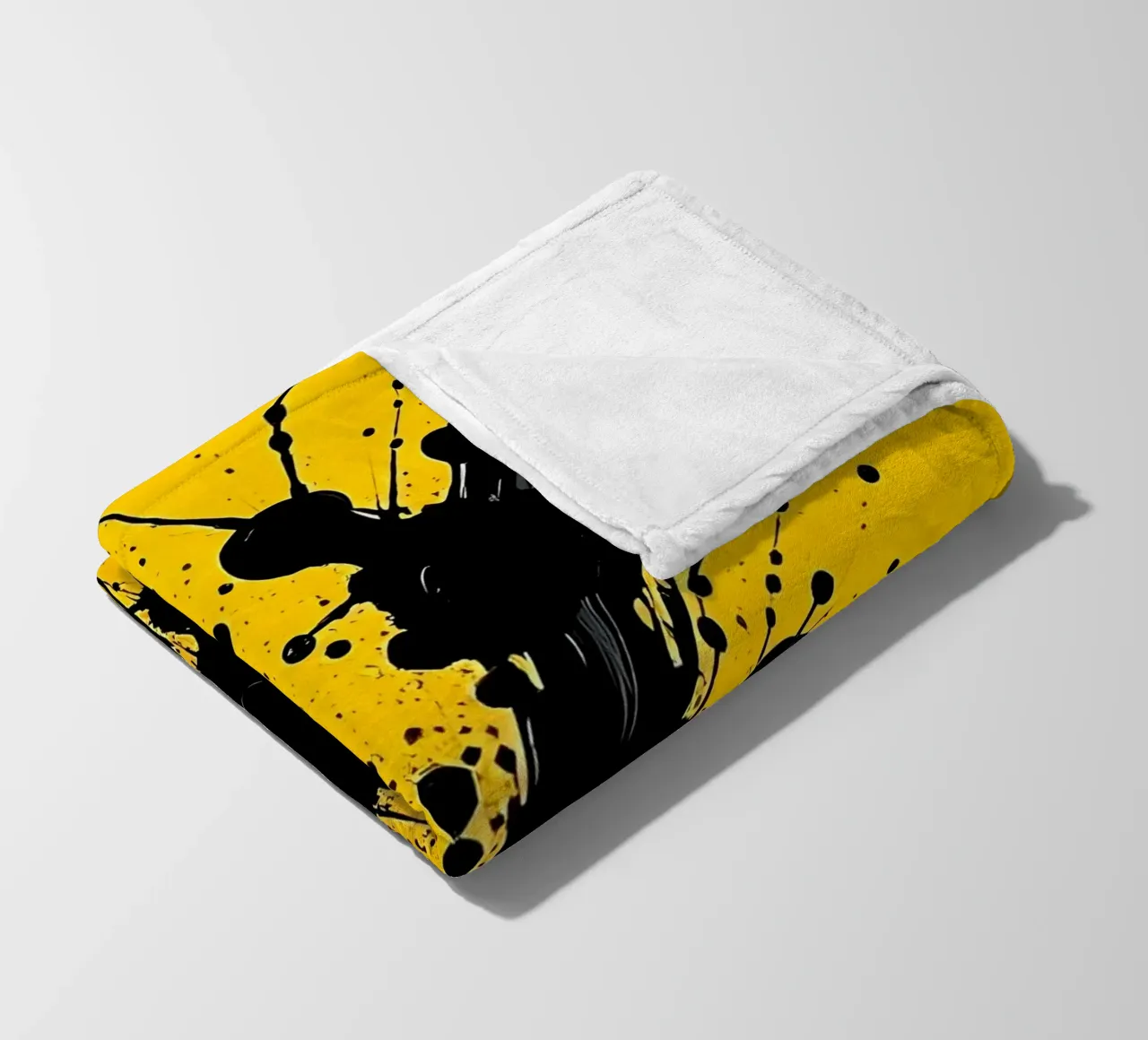 Sprazzi di colore_3 coperta in pile da schwarz-gelb by LK