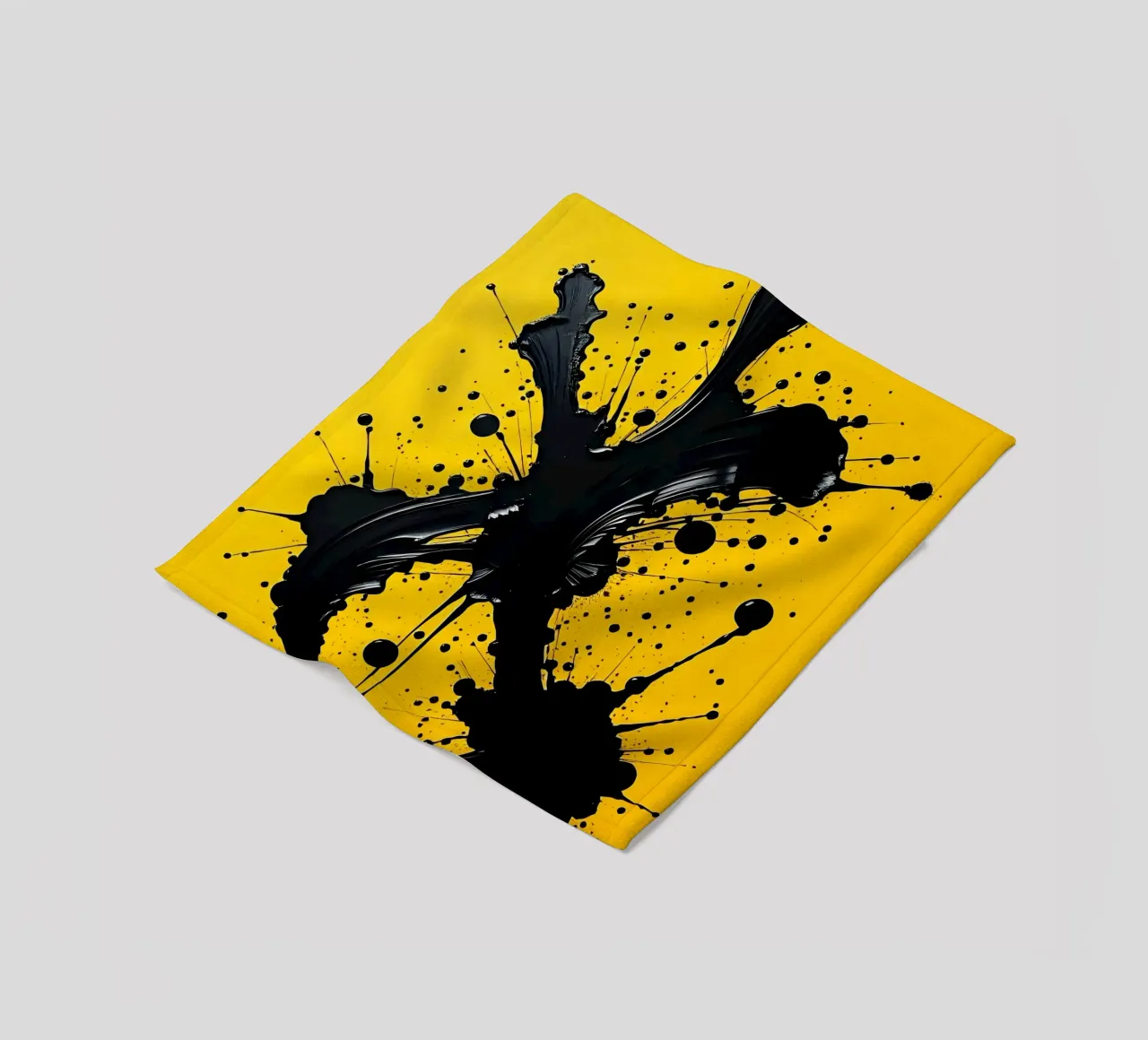 Sprazzi di colore_4 coperta in pile da schwarz-gelb by LK