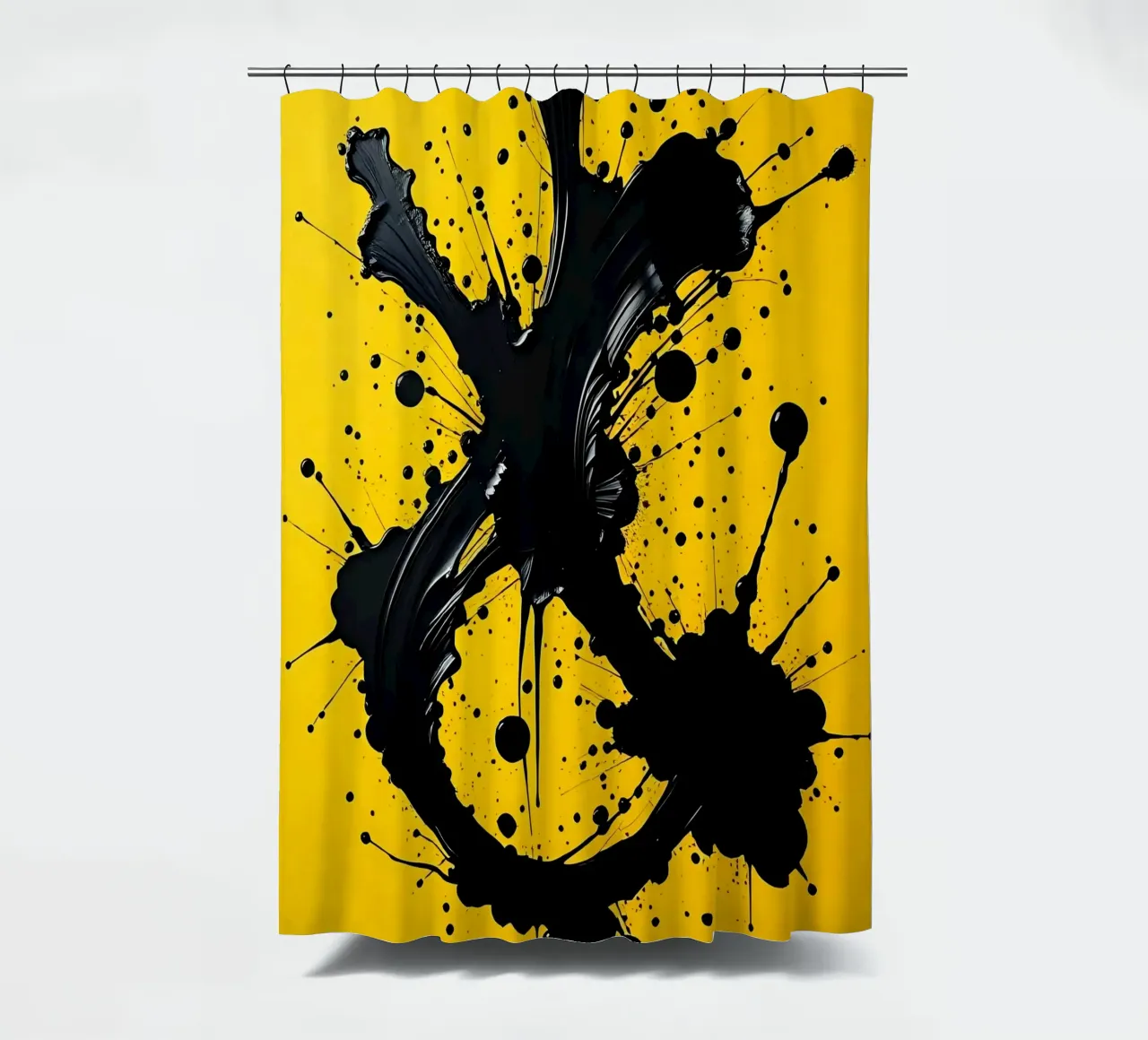 Sprazzi di colore_4 tenda da doccia da schwarz-gelb by LK