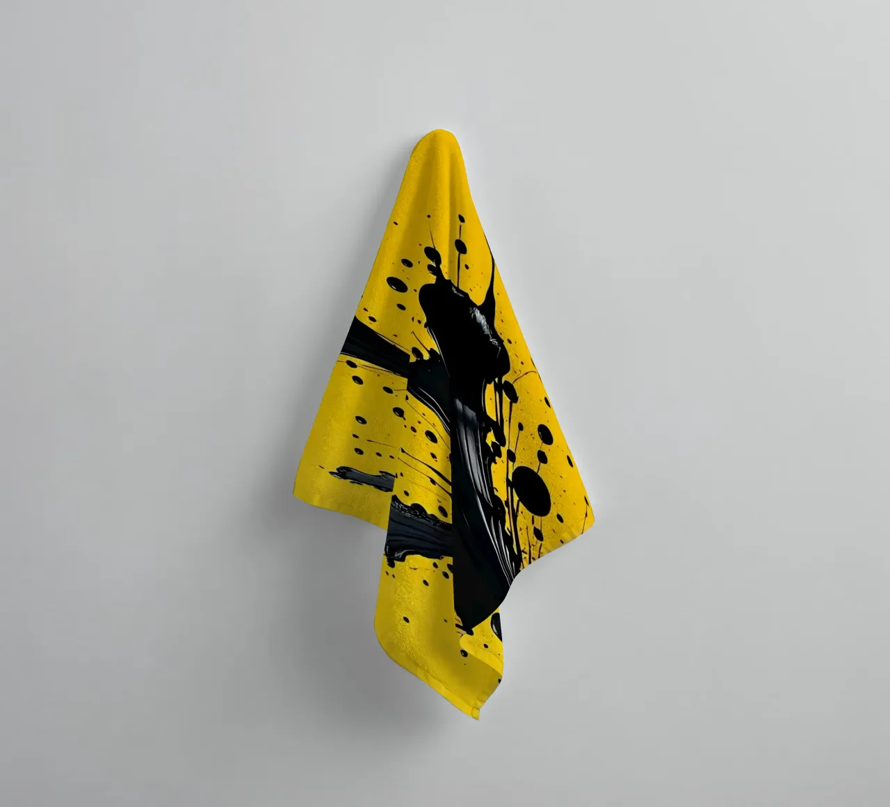 Sprazzi di colore_4 asciugamano da bagno da schwarz-gelb by LK
