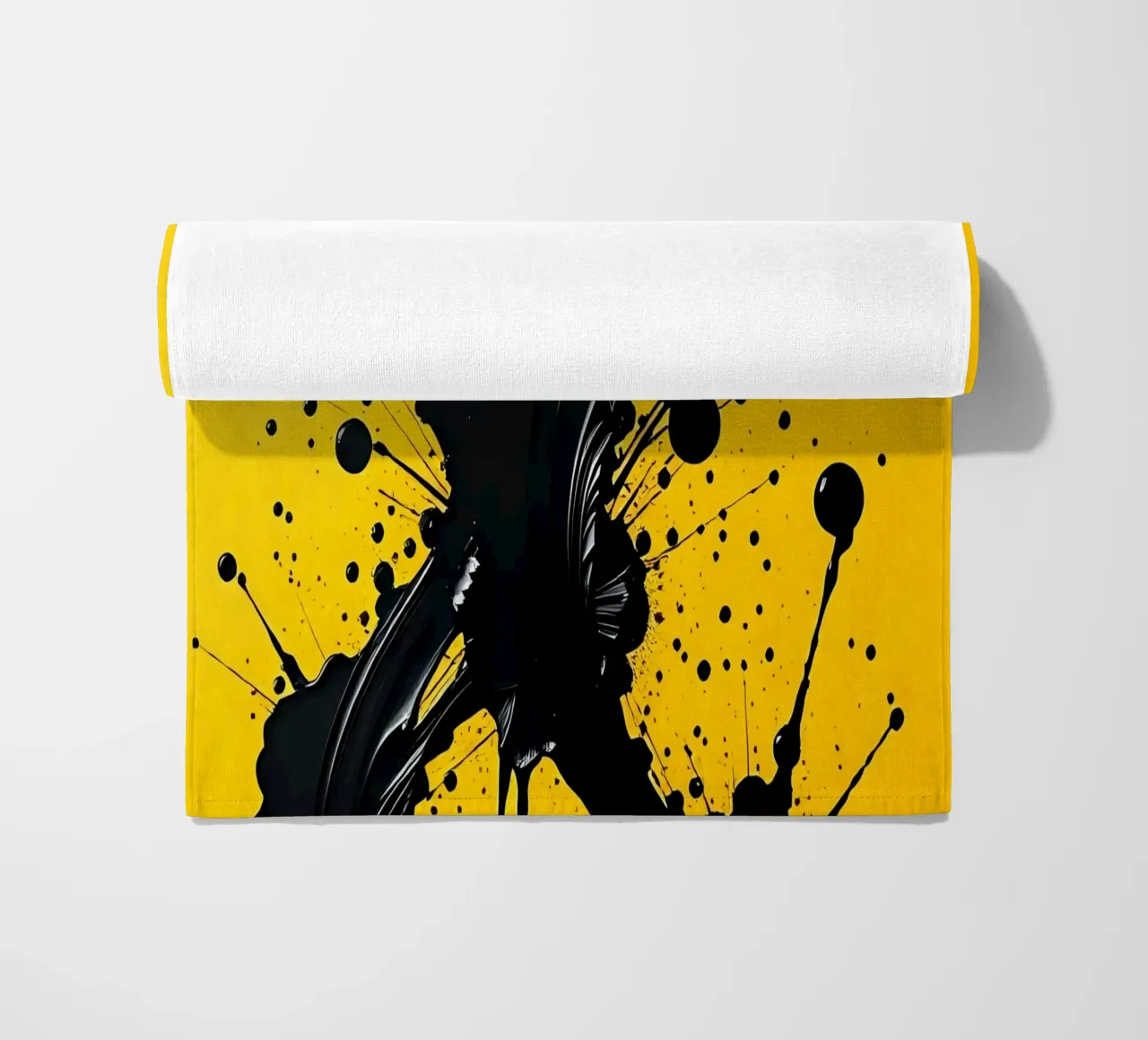 Sprazzi di colore_4 telo mare da schwarz-gelb by LK