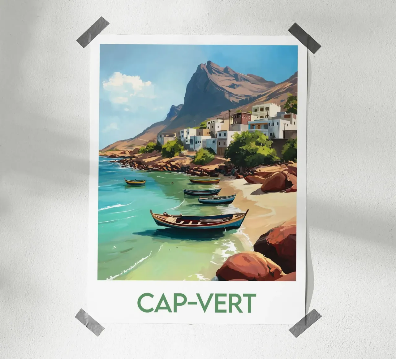 Poster di Capo Verde poster con telaio in alluminio da Frame the World