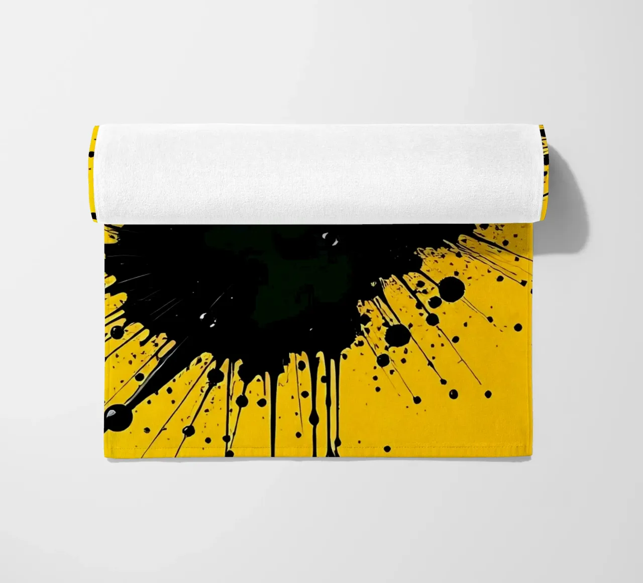 Sprazzi di colore_5 telo mare da schwarz-gelb by LK