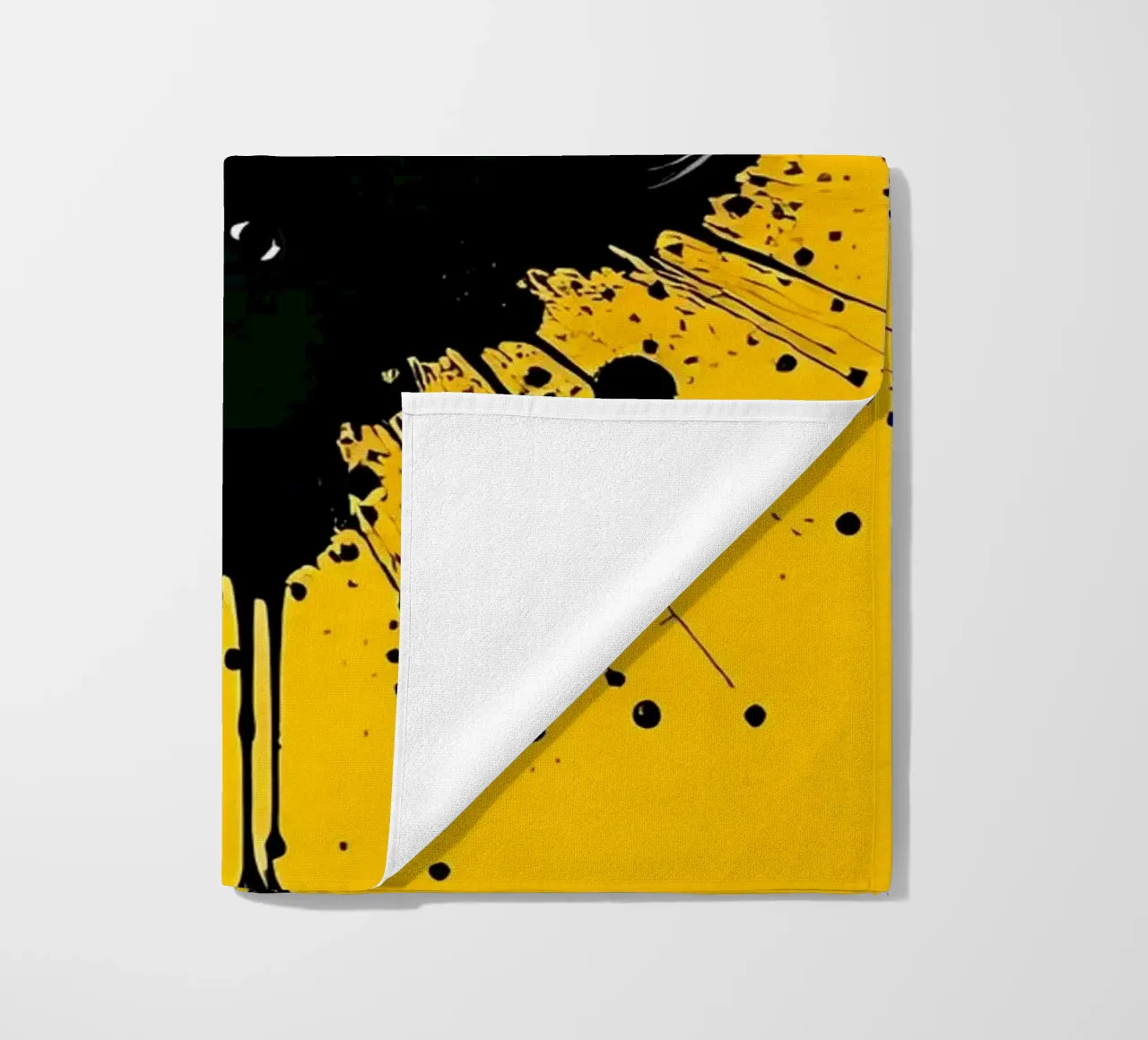 Sprazzi di colore_5 telo mare da schwarz-gelb by LK