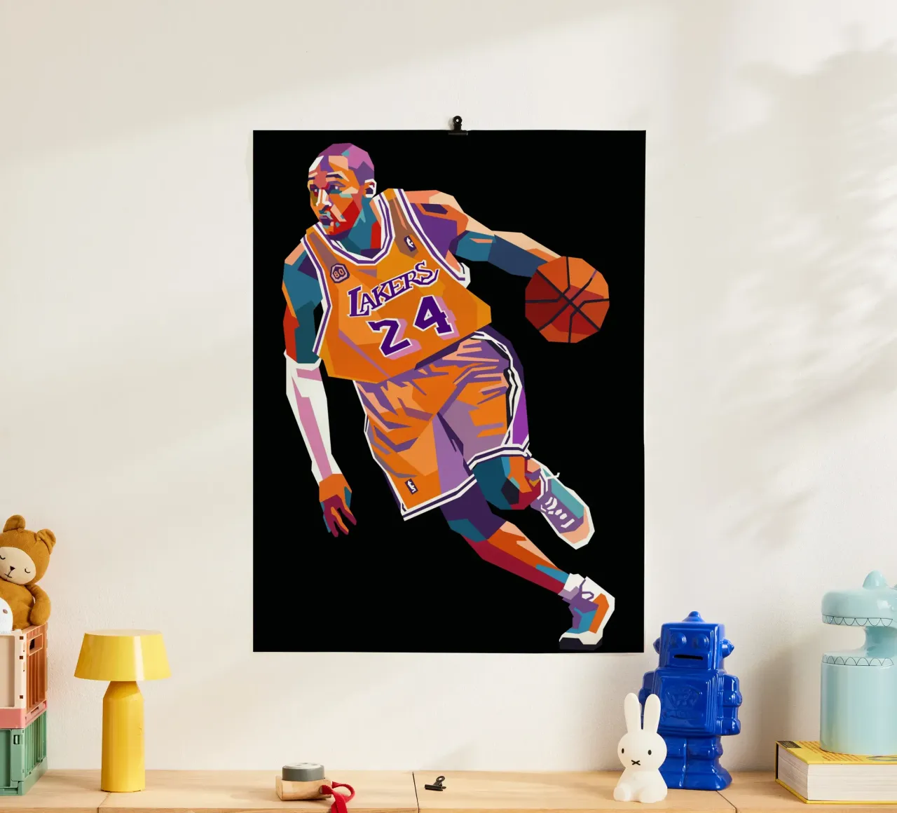 Arte del basket di Kobe Bryant carta hahnemühle da Hantamrata