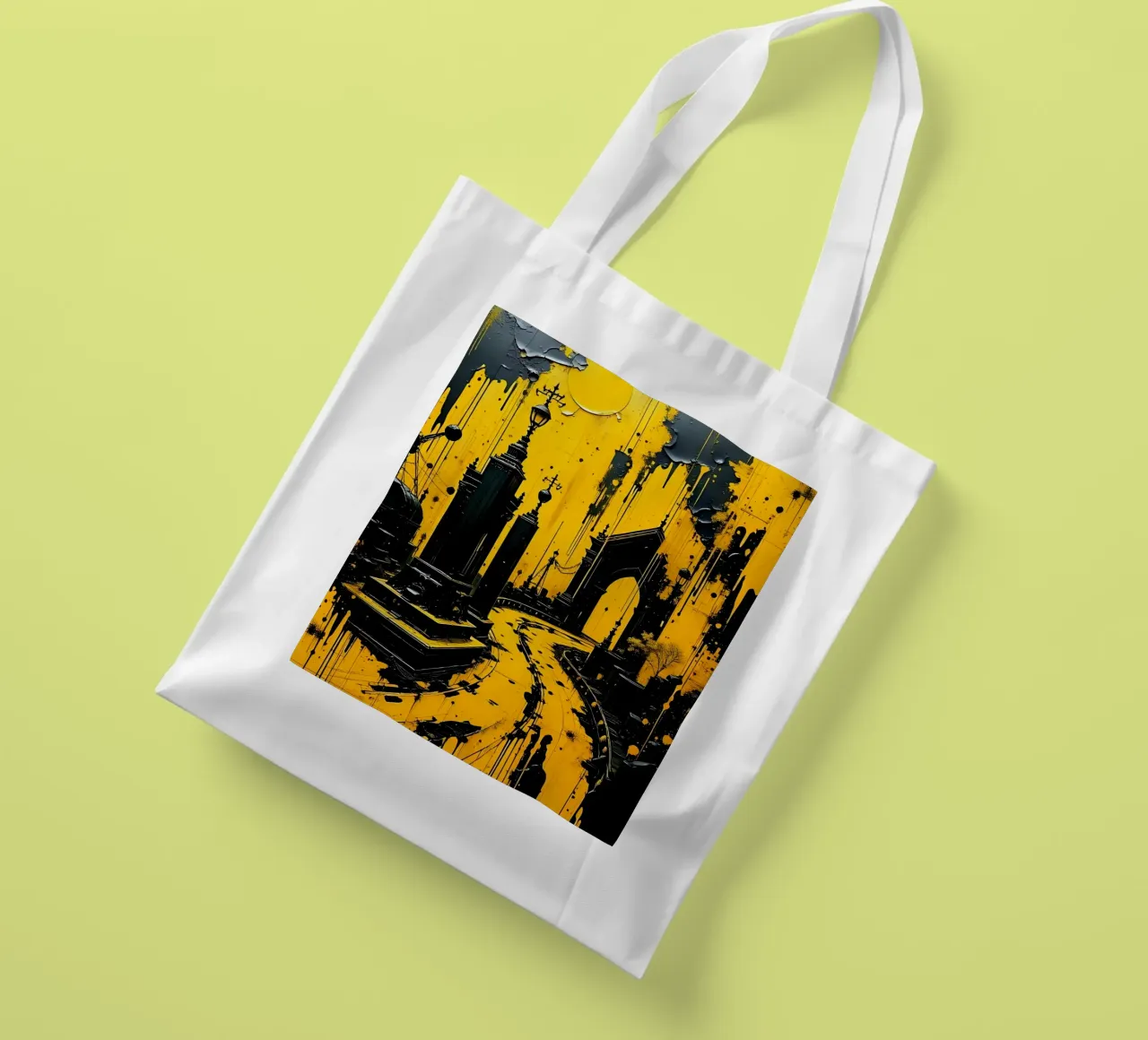 Stile_mistico_A_1 borsa in juta da schwarz-gelb by LK