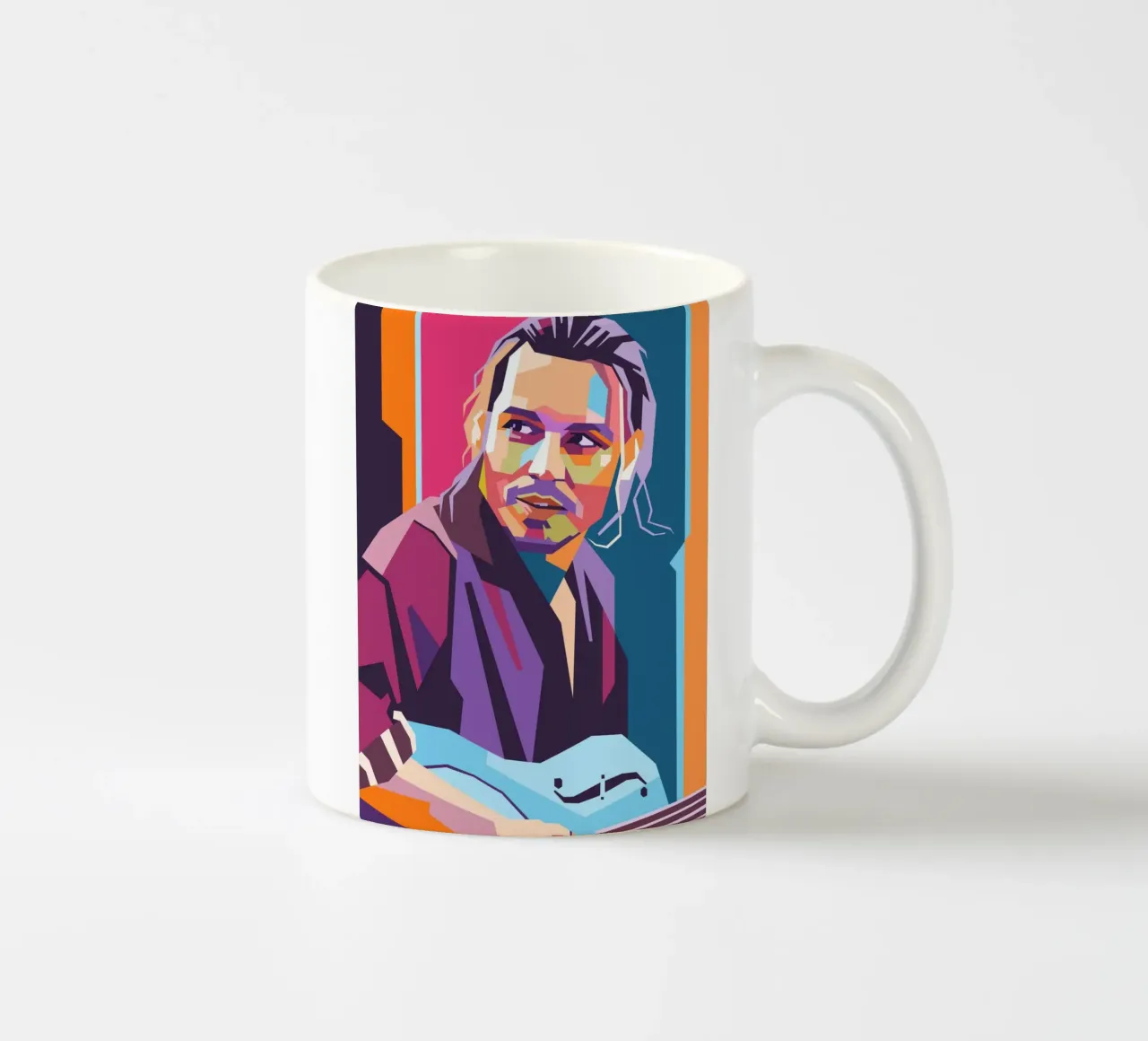 Ritratto pop art di Johnny Depp tazza in ceramica da Hantamrata