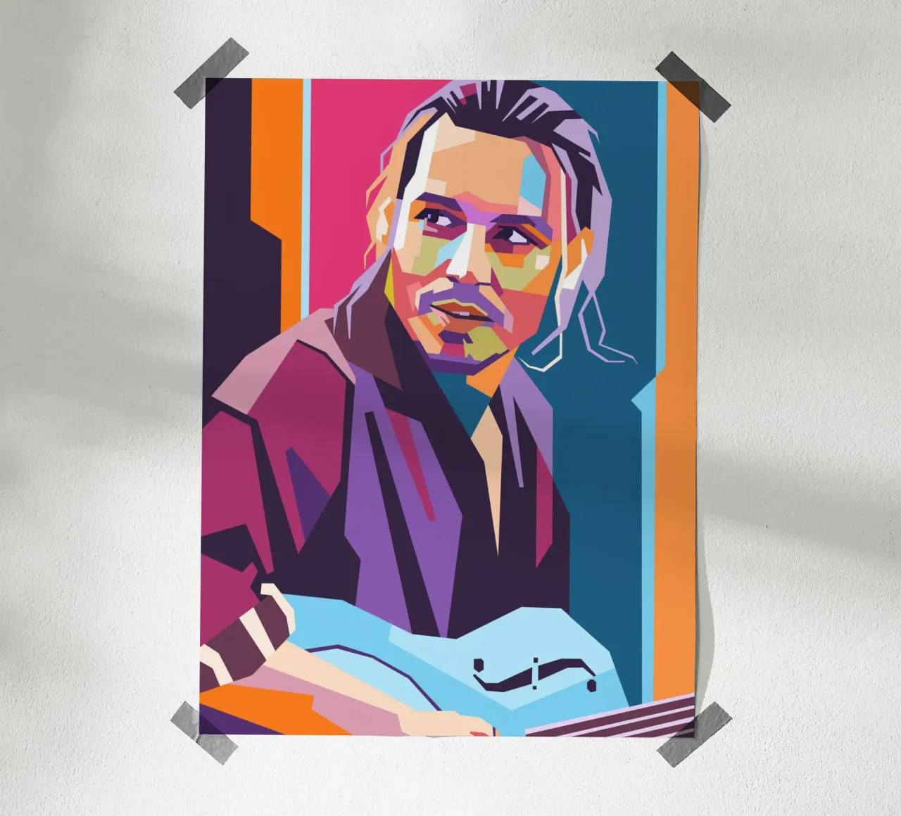 Ritratto pop art di Johnny Depp carta hahnemühle da Hantamrata