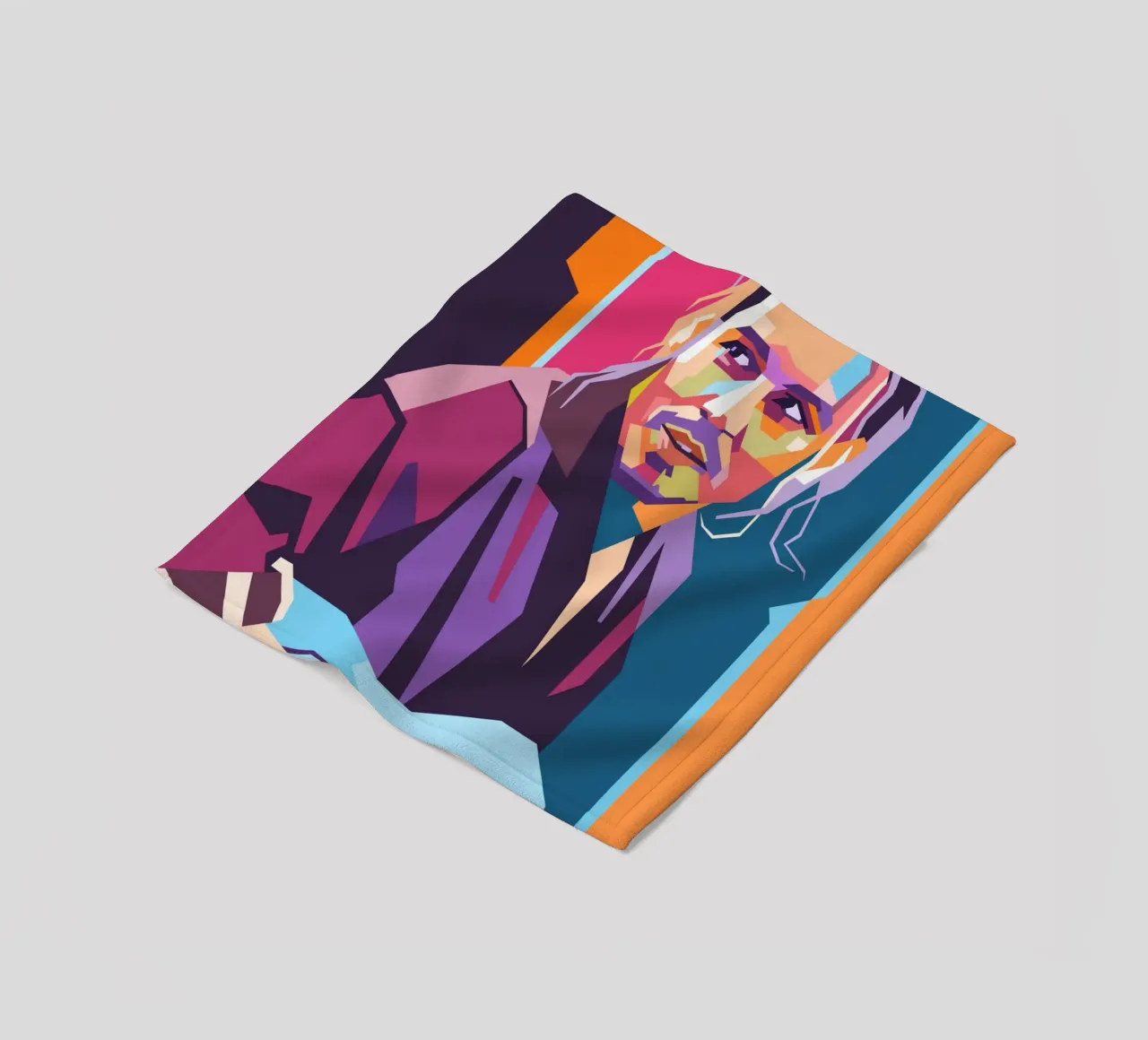 Johnny Depp pop art portrait fleece blanket by Hantamrata