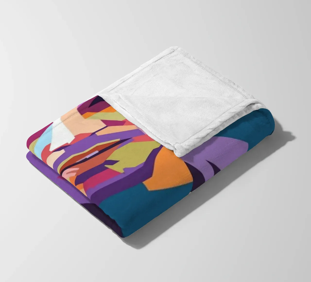 Johnny Depp pop art portrait fleece blanket by Hantamrata