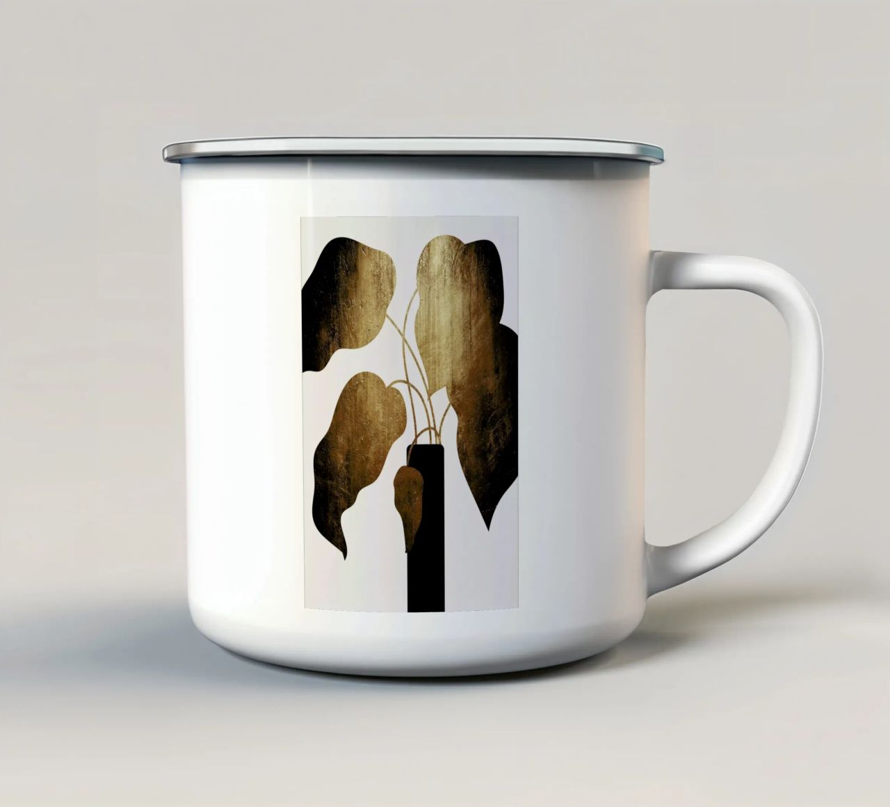 Abstract Bouquet tazza in smalto da Kubistika