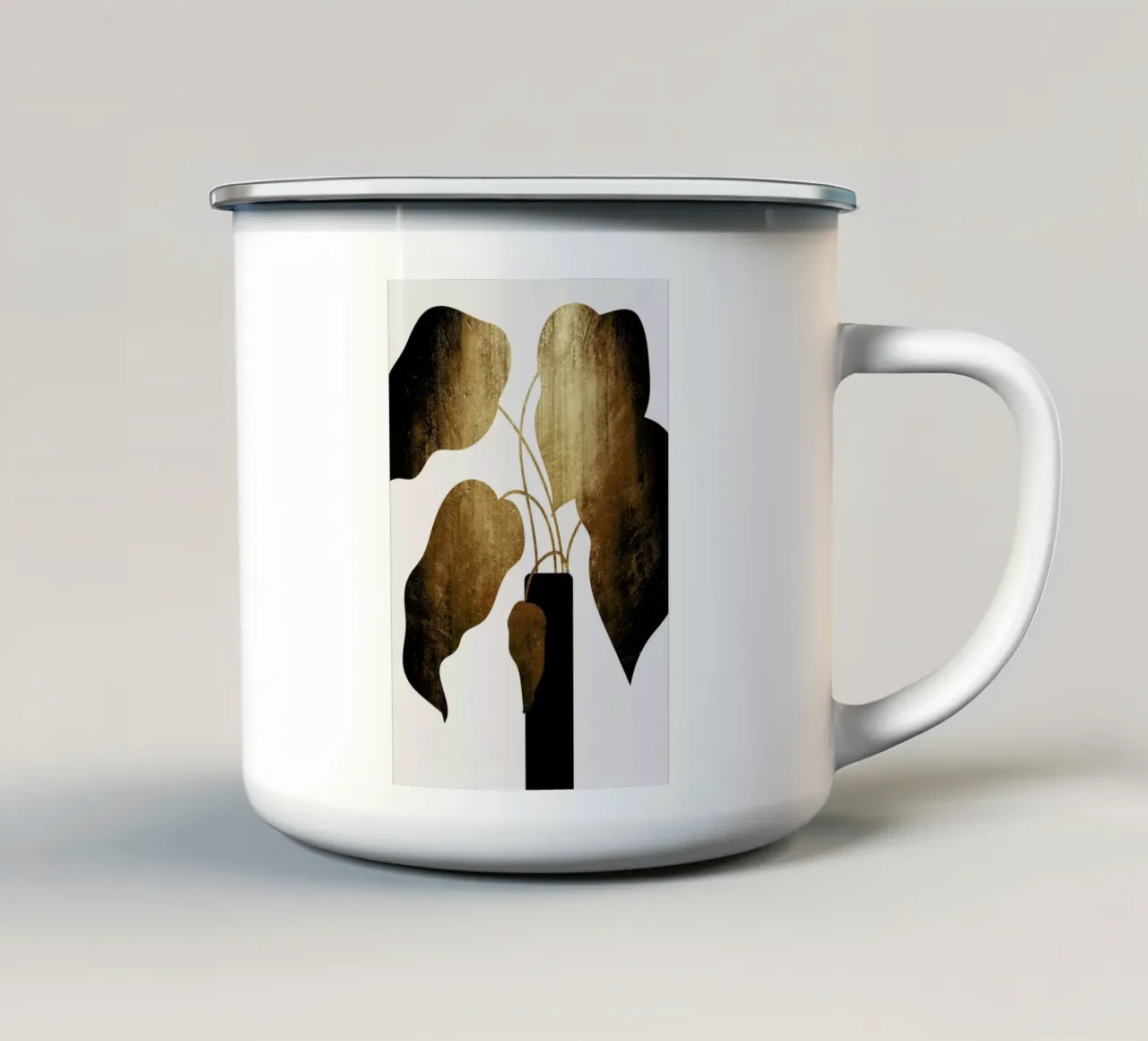 Abstract Bouquet taza de esmalte de Kubistika