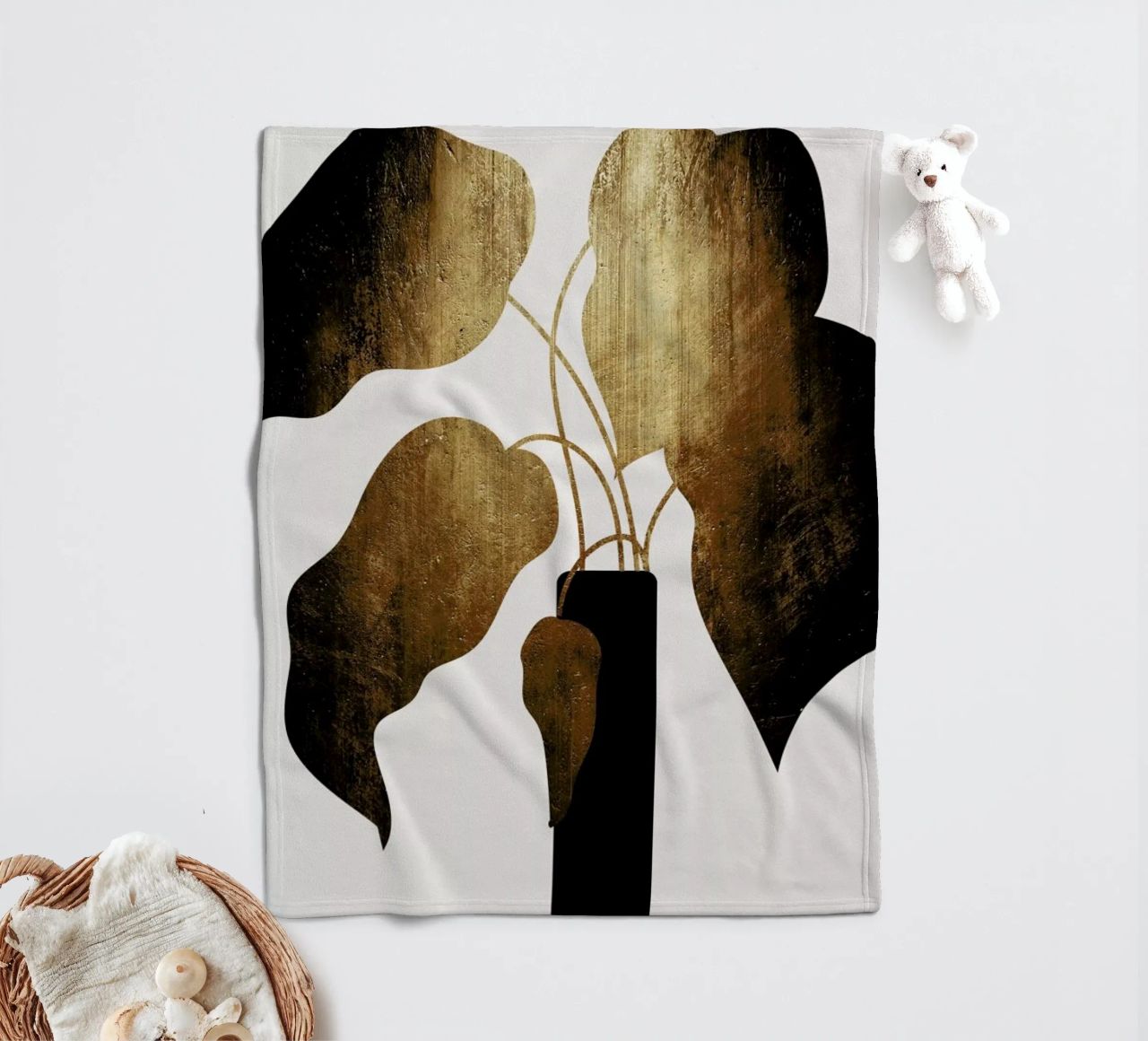 Abstract Bouquet coperta in pile da Kubistika