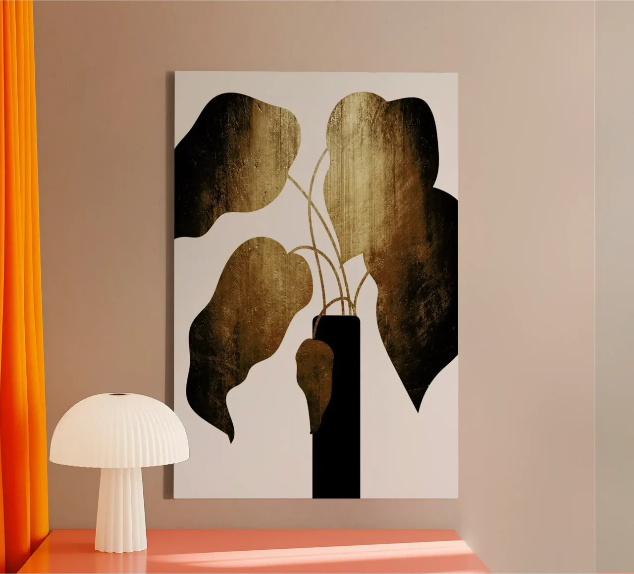 Abstract Bouquet tela con Cornice a cassetta da Kubistika