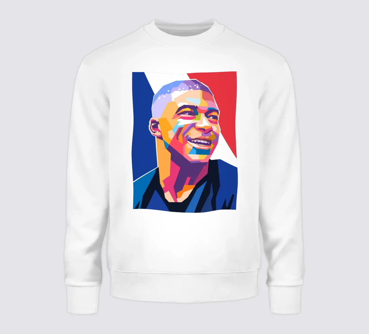 Kylian Mbappe ritratto in stile pop art felpa da Hantamrata
