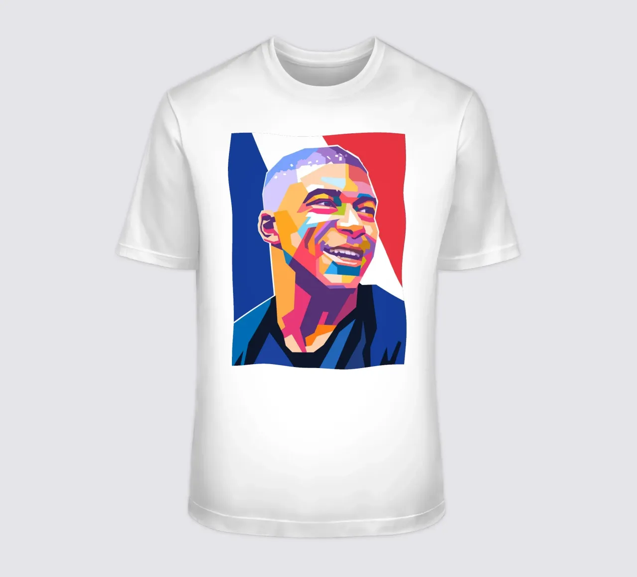 Kylian Mbappe ritratto in stile pop art t-shirt da Hantamrata