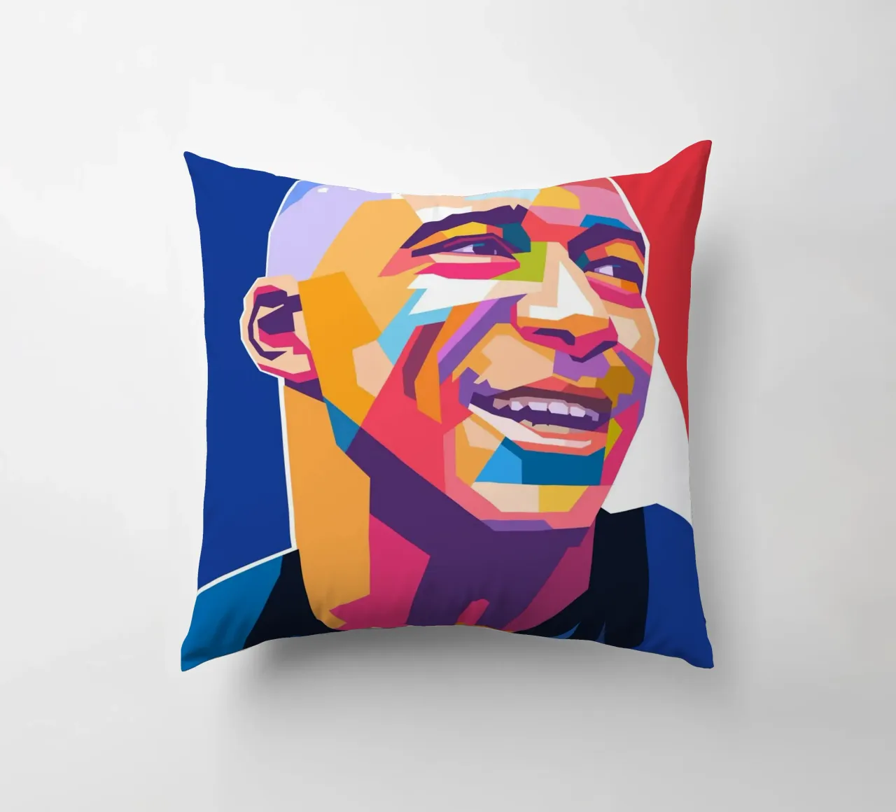 Kylian Mbappe ritratto in stile pop art cuscino da Hantamrata