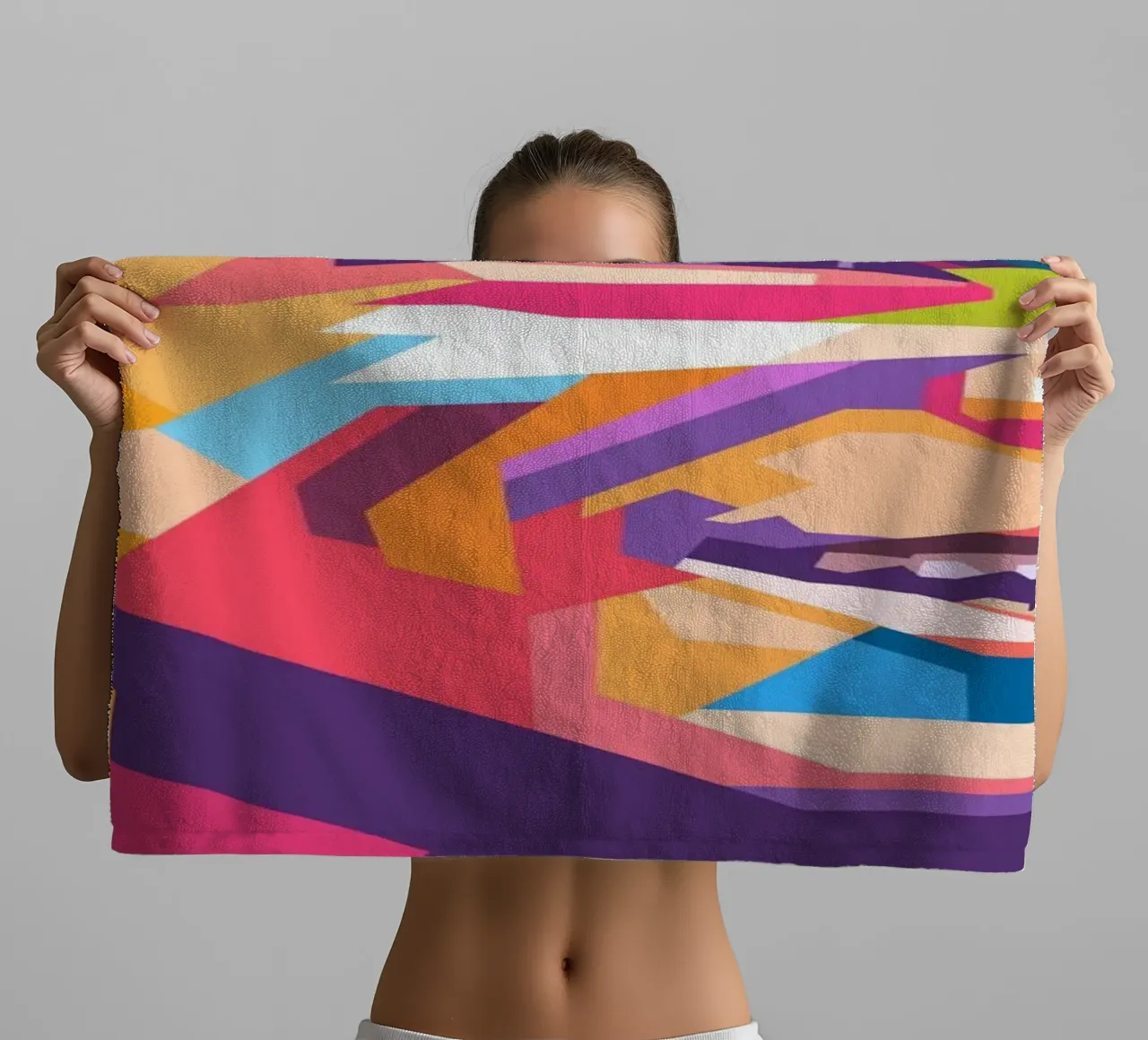 Kylian Mbappe pop art portrait style towel by Hantamrata