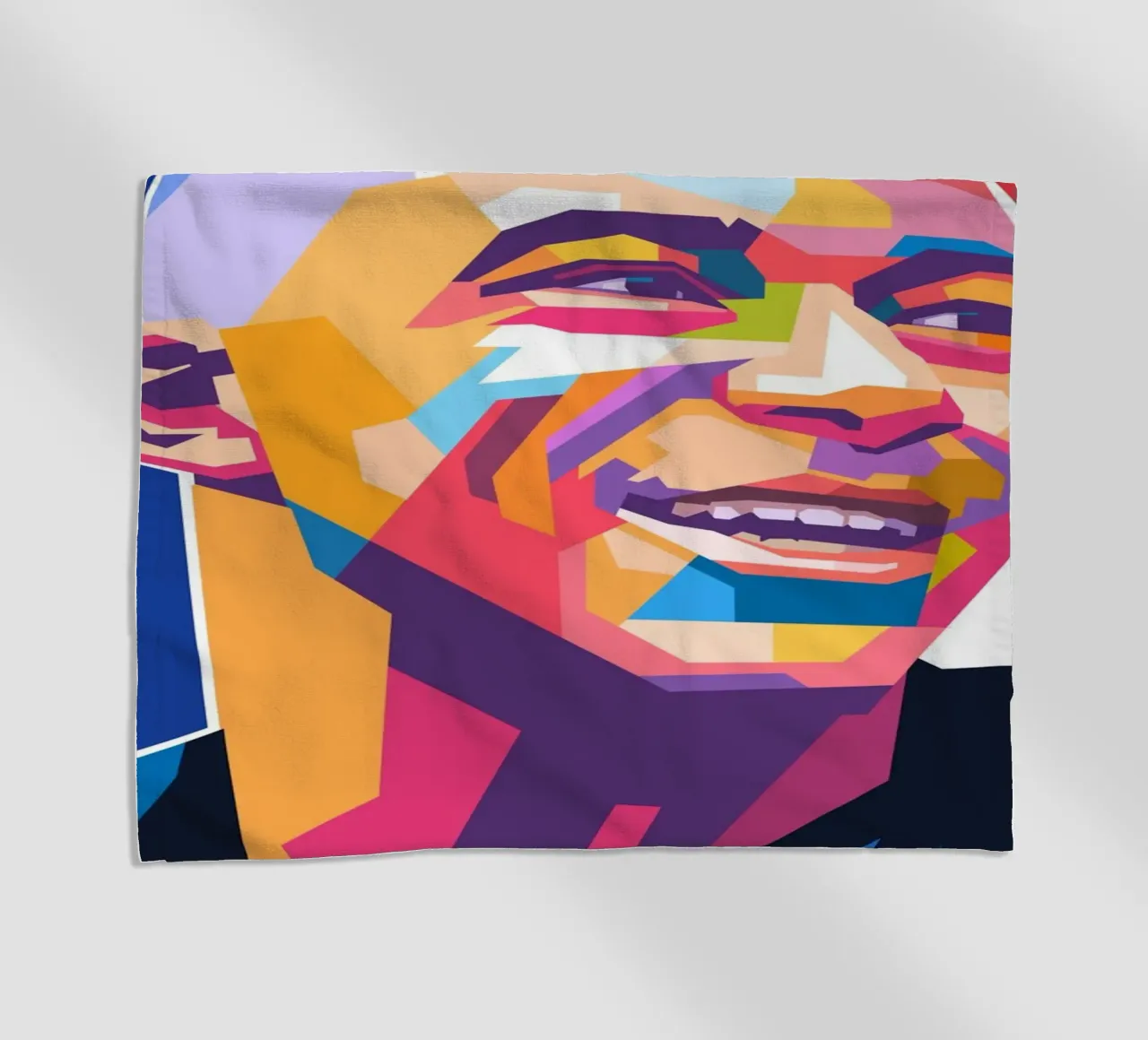 Kylian Mbappe ritratto in stile pop art telo mare da Hantamrata