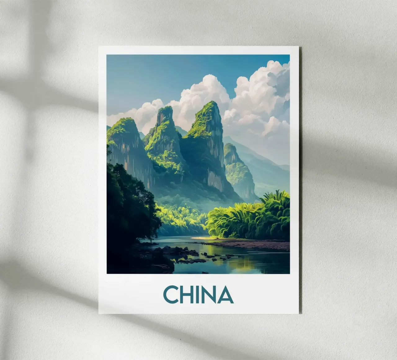 Affiche Chine alluminio dibond da Frame the World