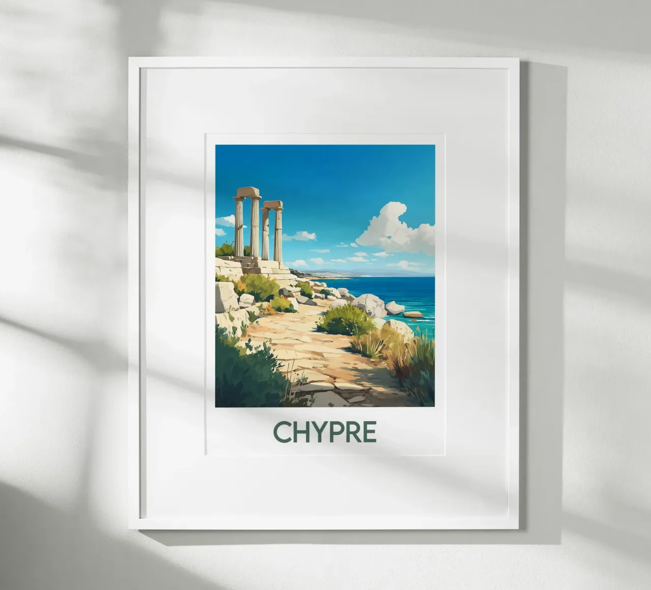 Poster di Cipro poster con telaio in legno da Frame the World