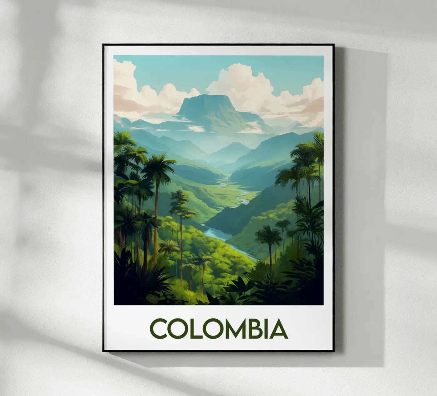 Affiche Colombie plexiglas de Frame the World