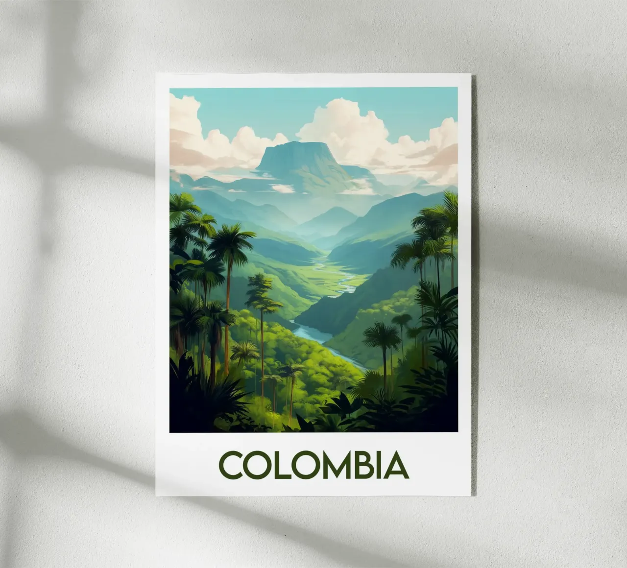 Affiche Colombie plexiglass da Frame the World