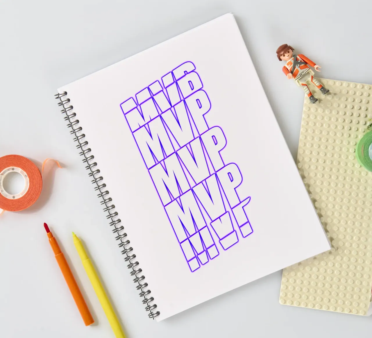 MVP White - Most Valuable Player spiral notebook by surfer28