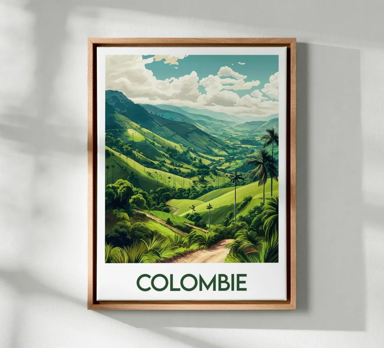 Affiche Colombie tela con Cornice a cassetta da Frame the World