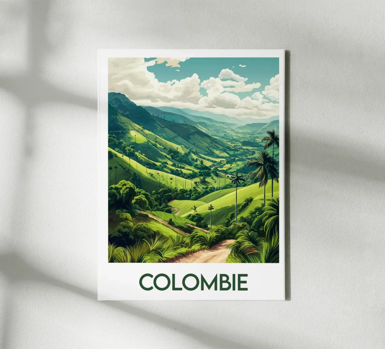 Affiche Colombie tela con Cornice a cassetta da Frame the World