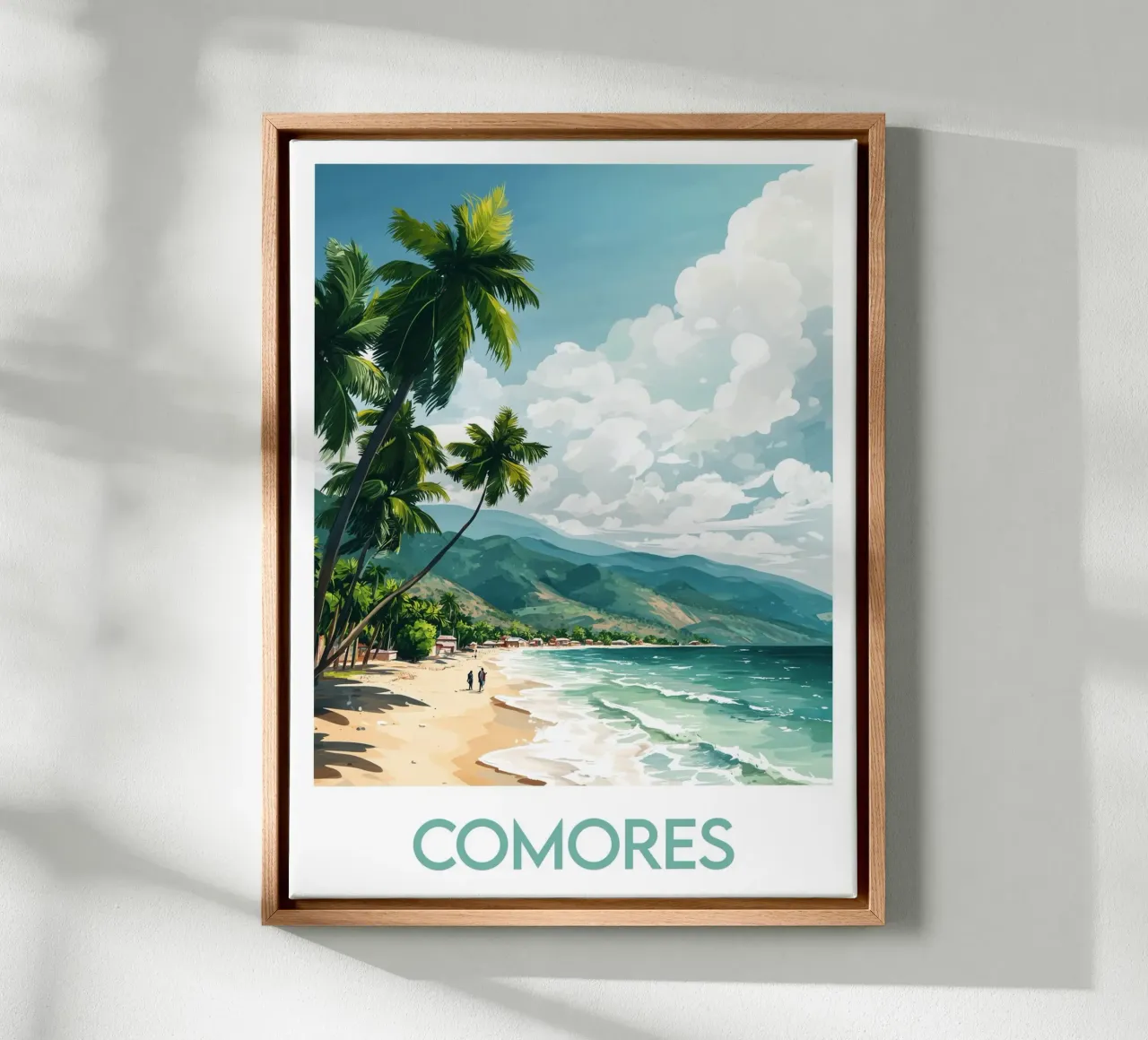 Affiche Comores tela con Cornice a cassetta da Frame the World