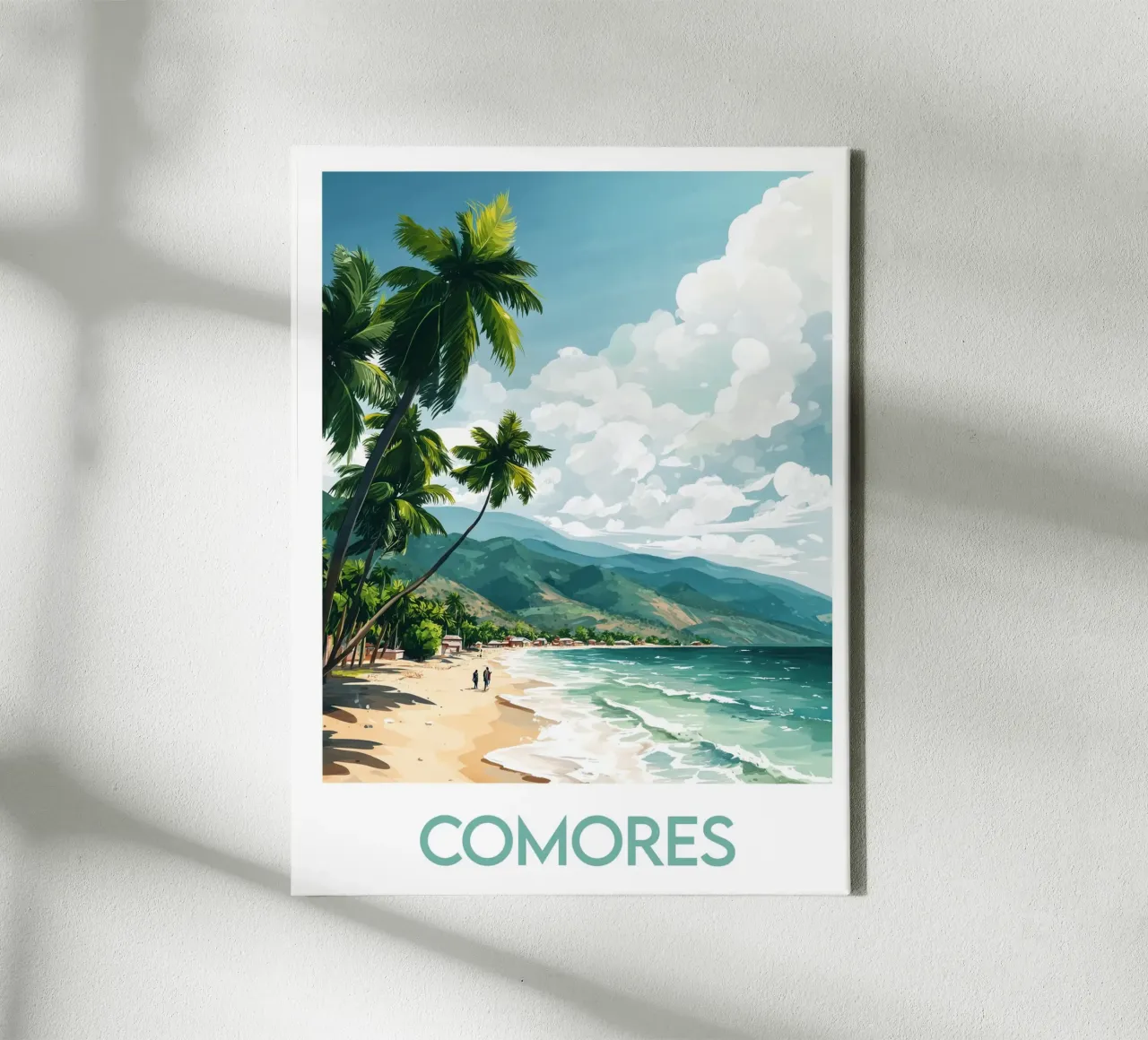 Affiche Comores tela con Cornice a cassetta da Frame the World