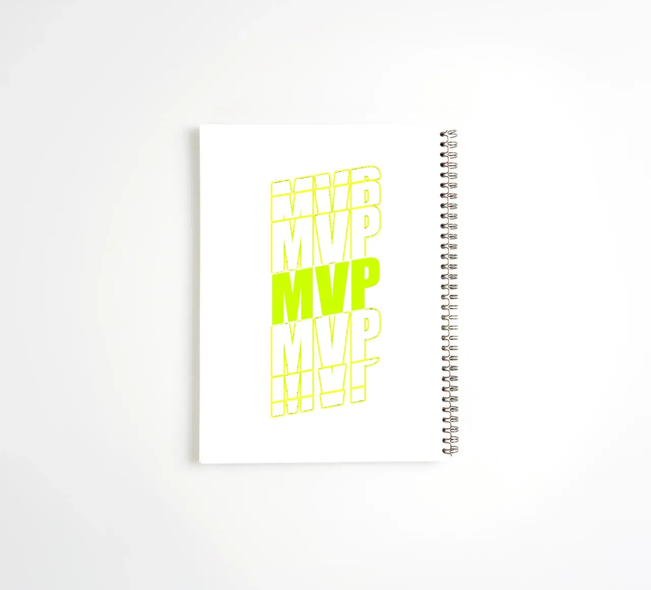 MVP Yellow - Most Valuable Player spiral notebook by surfer28