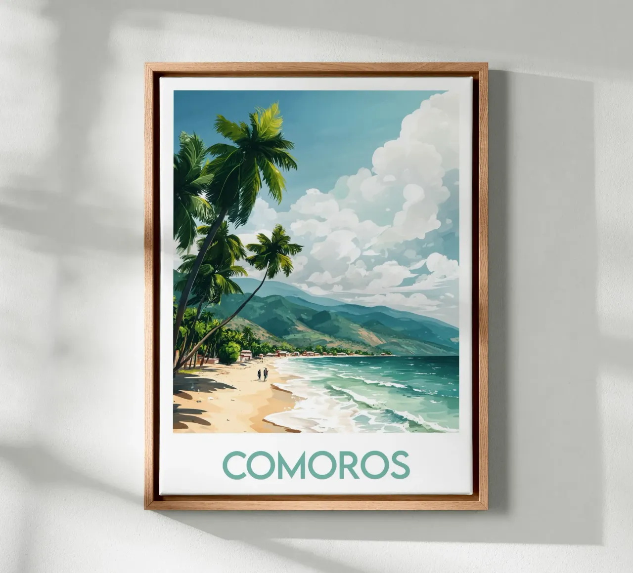 Affiche Comores tela con Cornice a cassetta da Frame the World